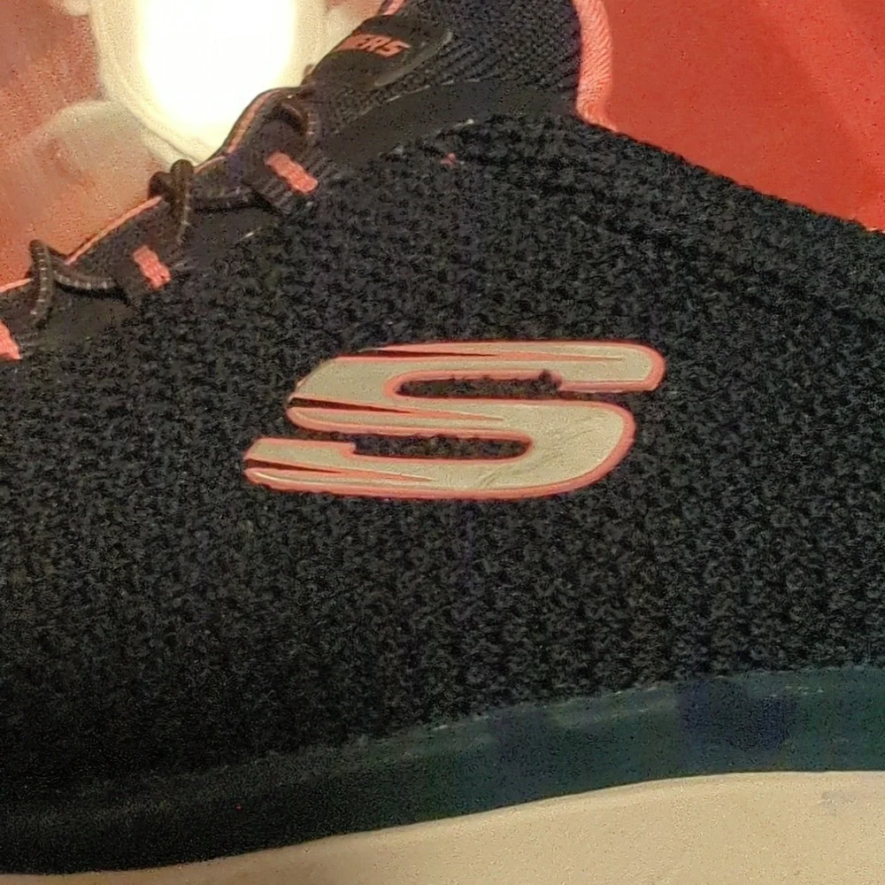 Skechers Navy Blue and Pink Slip-On Athletic Sneakers